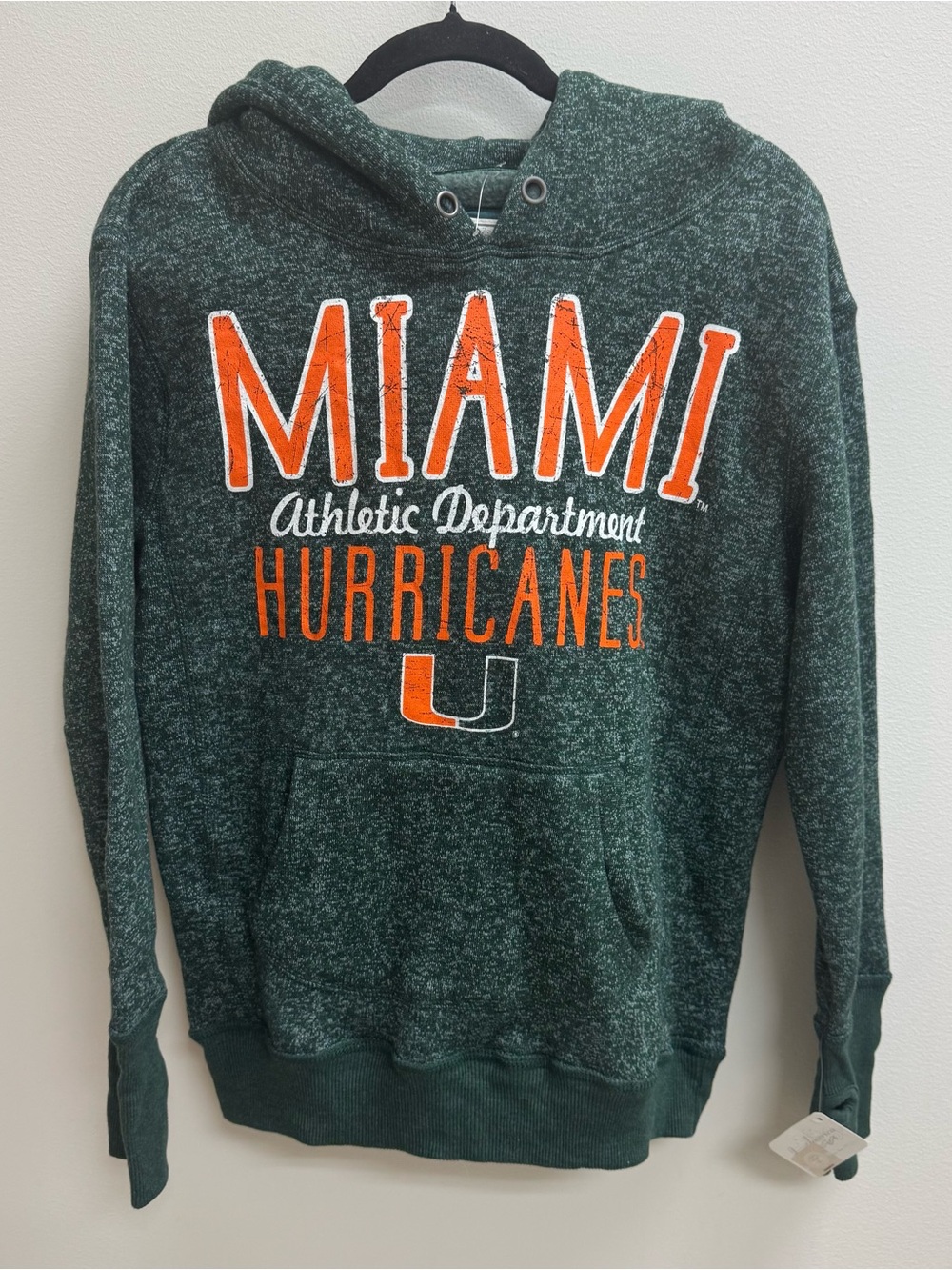 NEW Miami Hurricanes Green Hooded Sweatshirt Women’s Medium